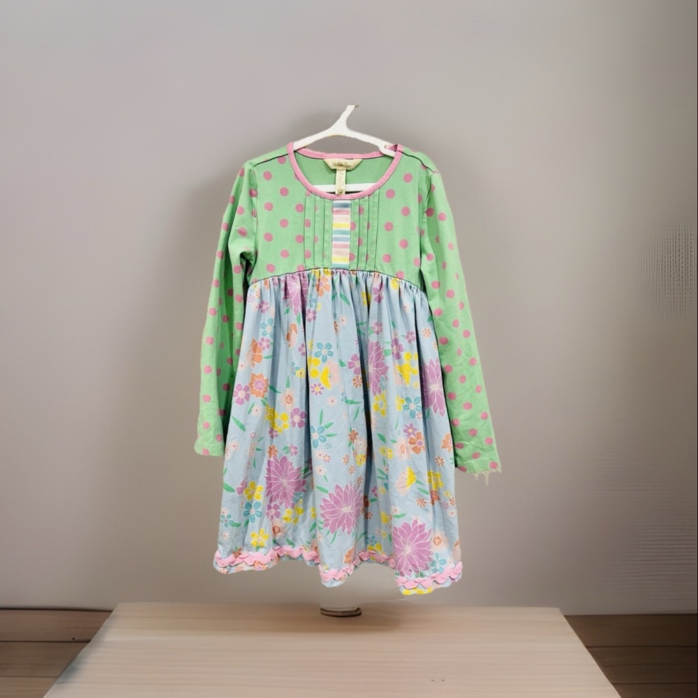 Matilda Jane Green and Blue Floral Kids Dress